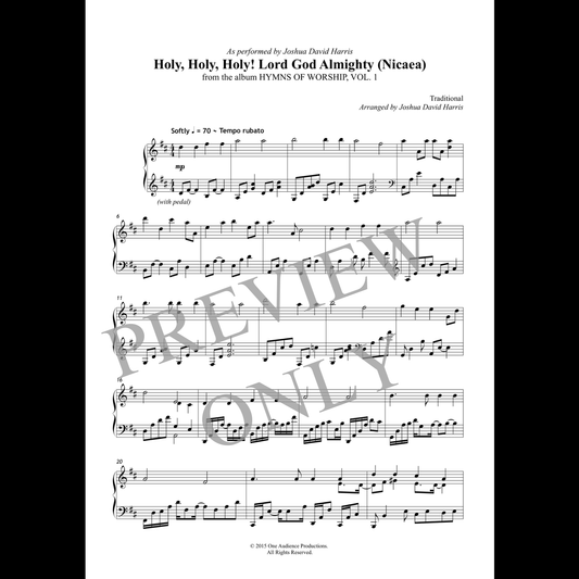 Holy, Holy, Holy! Lord God Almighty (Nicaea) - Sheet Music (PDF)