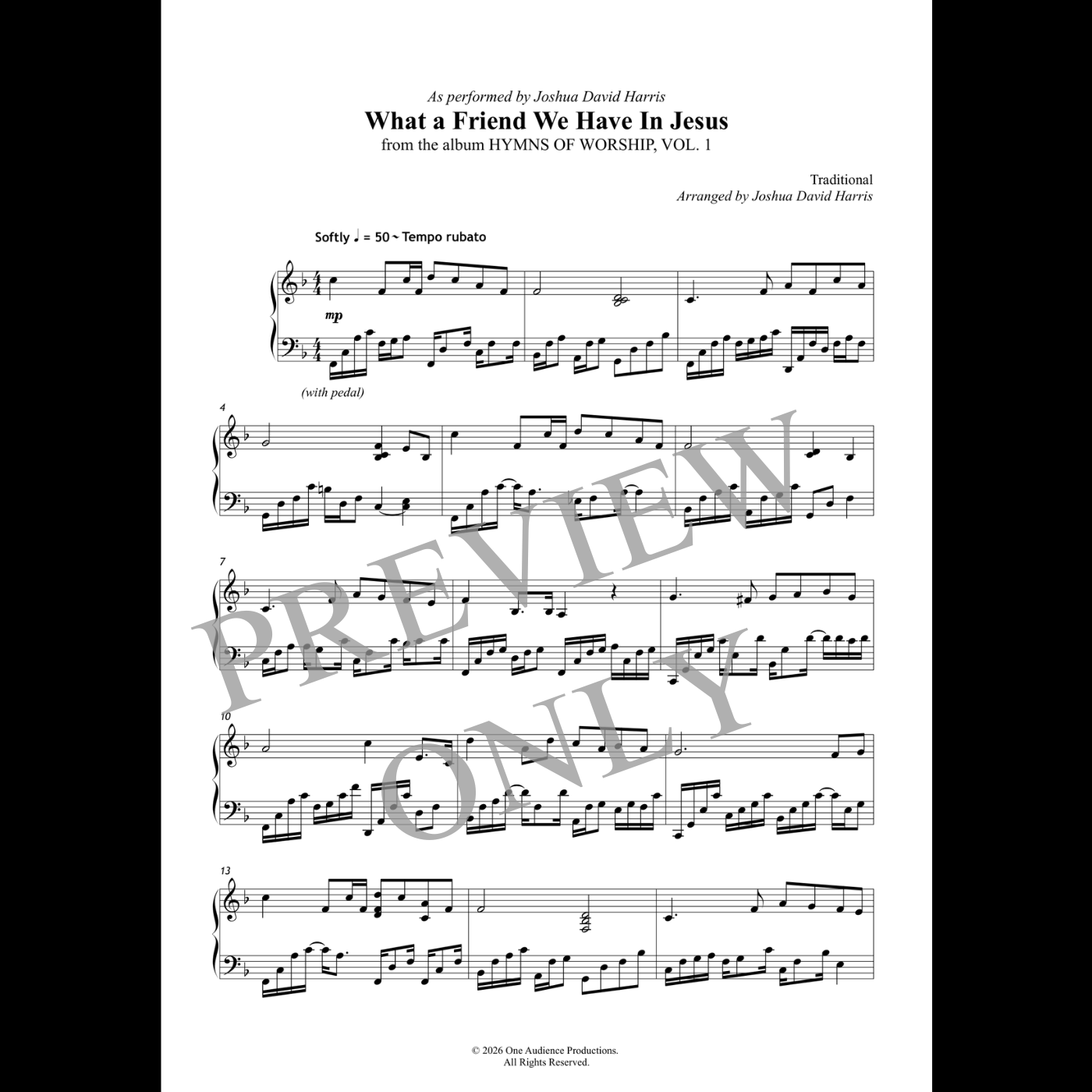 What a Friend We Have In Jesus - Sheet Music (PDF)